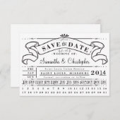 Punch Kaart Ticket Banner Sla de datum op (Voorkant / Achterkant)