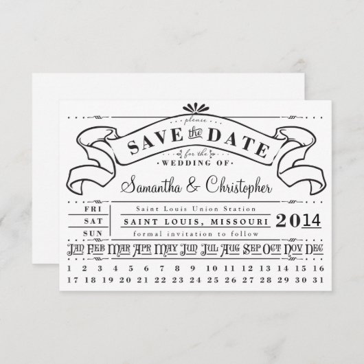 Punch Kaart  Ticket Banner Sla de datum op (Voorkant / Achterkant)