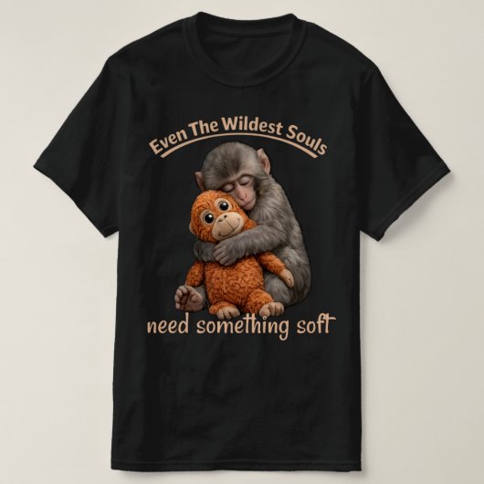 Punch-kun Monkey  Hug Graphic Tee. T-shirt (Design voorkant)