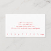 Punch Me Simple Dark Loyalty Coffee Punch-Card (Achterkant)