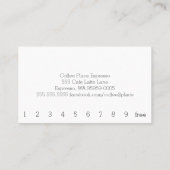 Punch me Simple Dark Loyalty Coffee Punch Card (Achterkant)