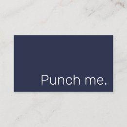 Punch me Simple Dark Loyalty Coffee Reward Card
