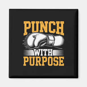 Punch met doel Boxer Sport Sterkte Gym Athle Magneet