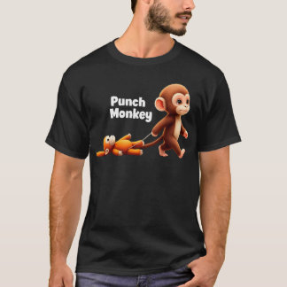 Punch Monkey Viral Cute Graphic T-shirt