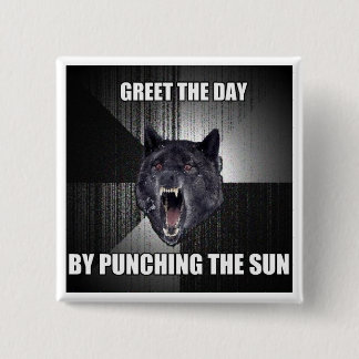 Punch the Sun Vierkante Button 5,1 Cm