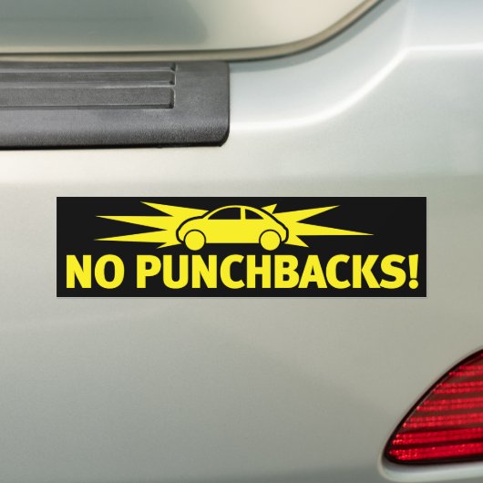 Punchbuggy Yellow - geen Punchbacks! Bumpersticker (Op auto)