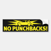 Punchbuggy Yellow - geen Punchbacks! Bumpersticker (Voorkant)