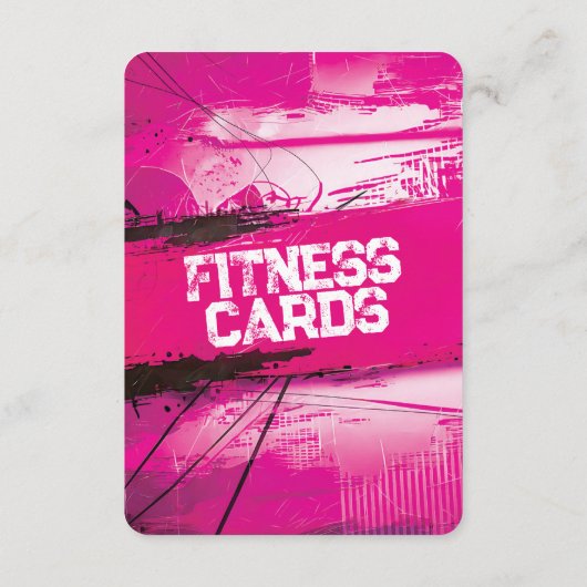 Punches carte de remise en forme avec support rose (Dos)