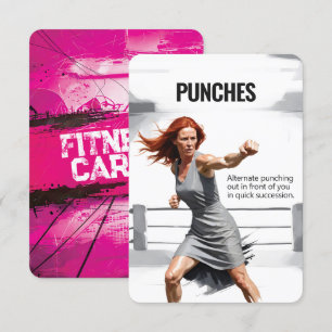 Punches Fitness Kaart met Roze Rug