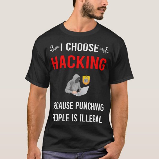 Punching Hacken Hack Hacker T-shirt (Voorkant)