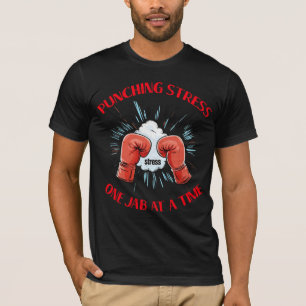 Punching Stress One Jab at a Time Boksen T-shirt