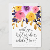 Punchy Petals | Trouwfeest Kaart (Voorkant)