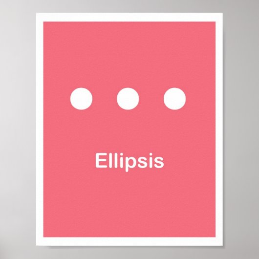 punctiemarkeringen — Ellipse Poster (Voorkant)