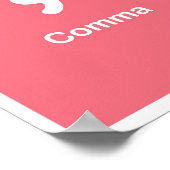 punctiemarkeringen — komma poster (Hoek)