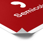 punctiemarkeringen — Semicolon Poster (Hoek)