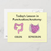 Punctuatie/Anatomie Lesson briefkaart (Voorkant / Achterkant)