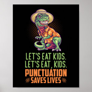 Punctuatie redt Leven School Funny Teacher Poster