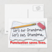 Punctuatie slaat levens op briefkaart (Voorkant / Achterkant)