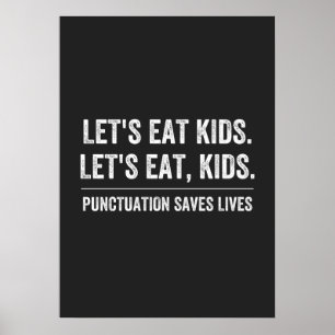 Punctuatie slaat levens op poster