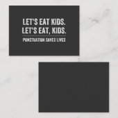 Punctuatie slaat levens op visitekaartje (Voorkant / Achterkant)