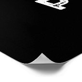 Punda Funny Animal Panda Pun Dark BG Poster (Hoek)