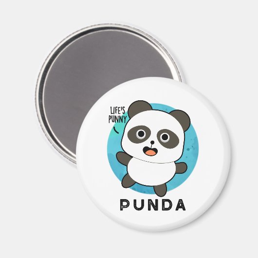 Punda Funny Animal Panda Pun Magneet (Voorkant / Achterkant)