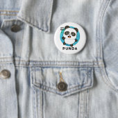 Punda Funny Animal Panda Pun Ronde Button 5,7 Cm (In situ)
