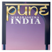Pune, Maharashtra India vakantie-poster Tegeltje (Voorkant)