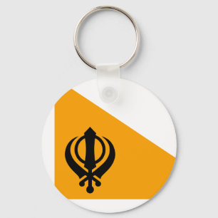 Punjab Sikh Heilige Vlag Sikhisme Nishan Sahib Sleutelhanger