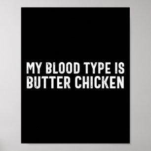 Punjabi Butter Chicken Grappig Desi Eten Indiaas  Poster