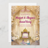 Punjabi cartes Mariages Sikh invitations Digital (Devant / Derrière)