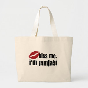 Punjabi Kiss Grote Tote Bag