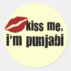 Punjabi Kiss Ronde Sticker