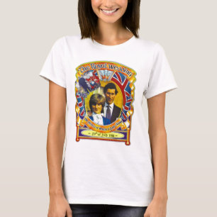 Punk 80's koninklijke bruiloft Charles en Di T-shirt