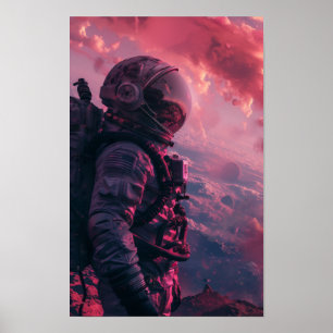 Punk Astronautenkolonie op Mars Poster