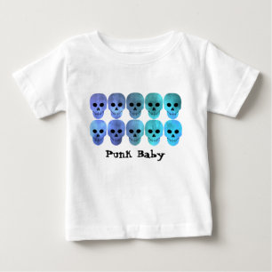 Punk babyblauwe schedels