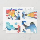 Punk Briefkaart stoomstaal (Voorkant / Achterkant)