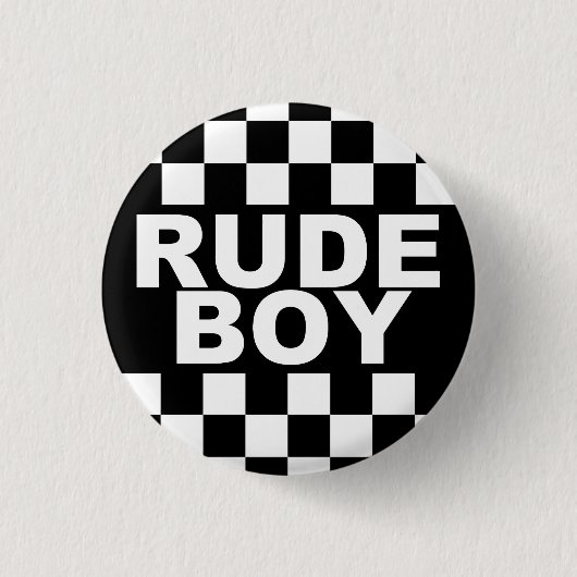 Punk Button "Rude Boy" (Voorkant)