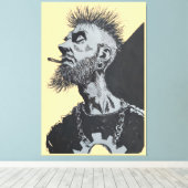 Punk  canvas afdruk (Insitu (Houten vloer))
