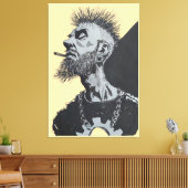 Punk  canvas afdruk (Insitu (Woonkamer))