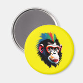 Punk chimp magneet (Voorkant / Achterkant)