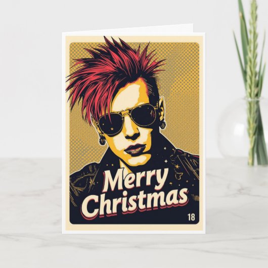 punk christmas card kaart (Voorkant)