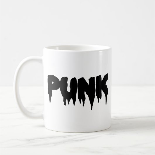  "Punk" Drip lettertype Mok (Links)