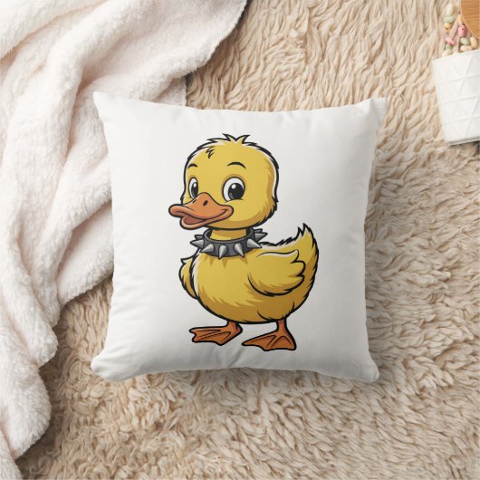 Punk Duckling – Funny Rebel Animal Art Kussen (Deken)