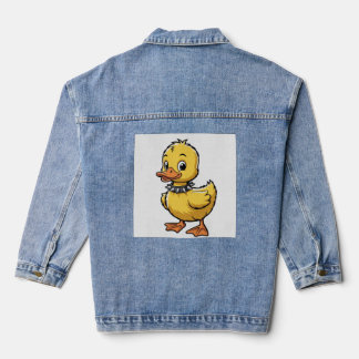Punk Eendje – Grappige Rebellie Dieren Kunst Denim Jacket