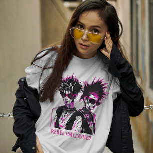 Punk Fusion: Cyber Mohawks T-shirt
