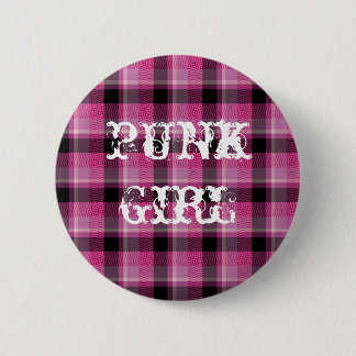 Punk Girl Black Pink Pset Button