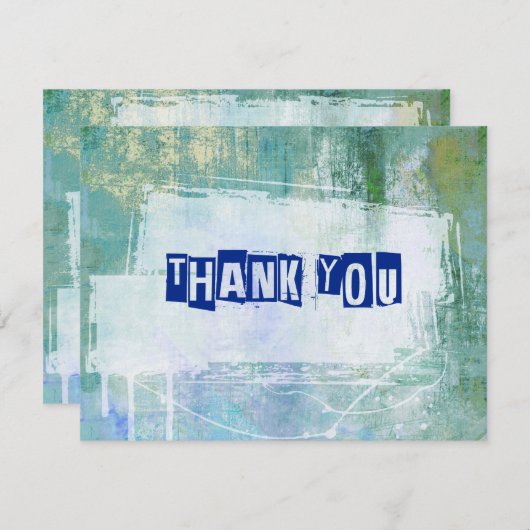 Punk Graffiti Rock and Roll bruiloft Bedankkaart (Voorkant / Achterkant)