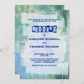 Punk Graffiti Rock and Roll bruiloft Kaart (Voorkant / Achterkant)