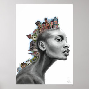 Punk Huis Haar Meisje Poster